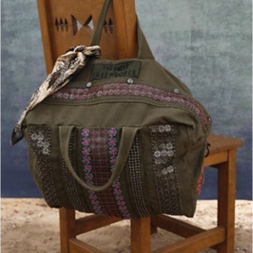 Free People x The Falls! Constellation Tote Bag In Olive NWOT! - Picture 8 of 14